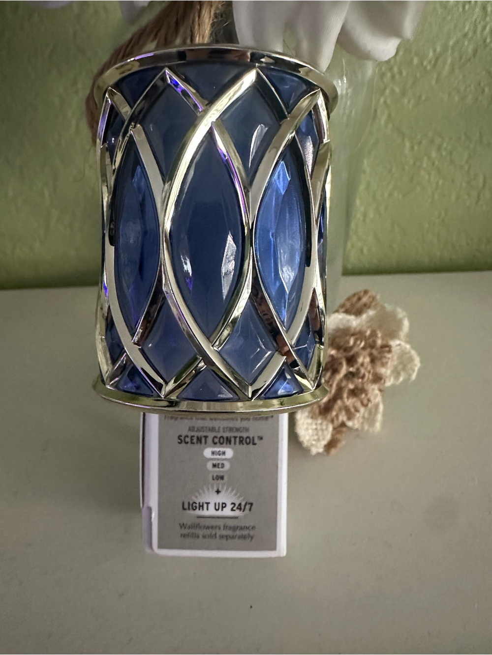 White Barn Blue Decorative Plug-In Lantern Fragrance Warmer